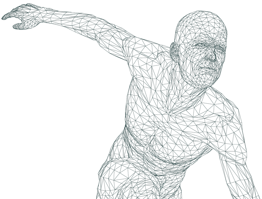 Figura aramada em movimento